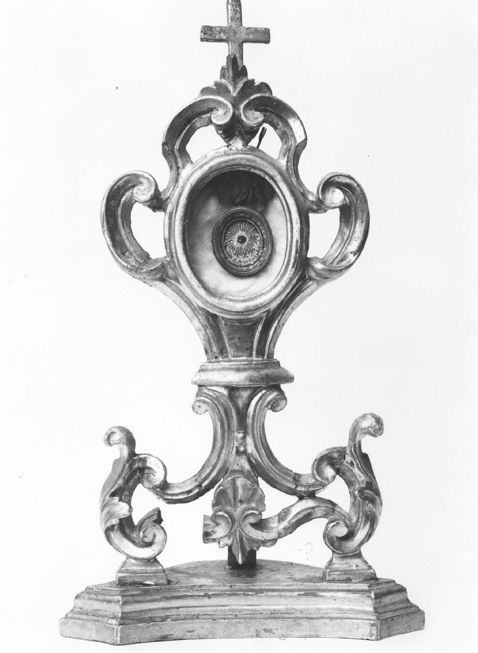 reliquiario - a ostensorio - bottega toscana (fine/ inizio secc. XVIII/ XIX)