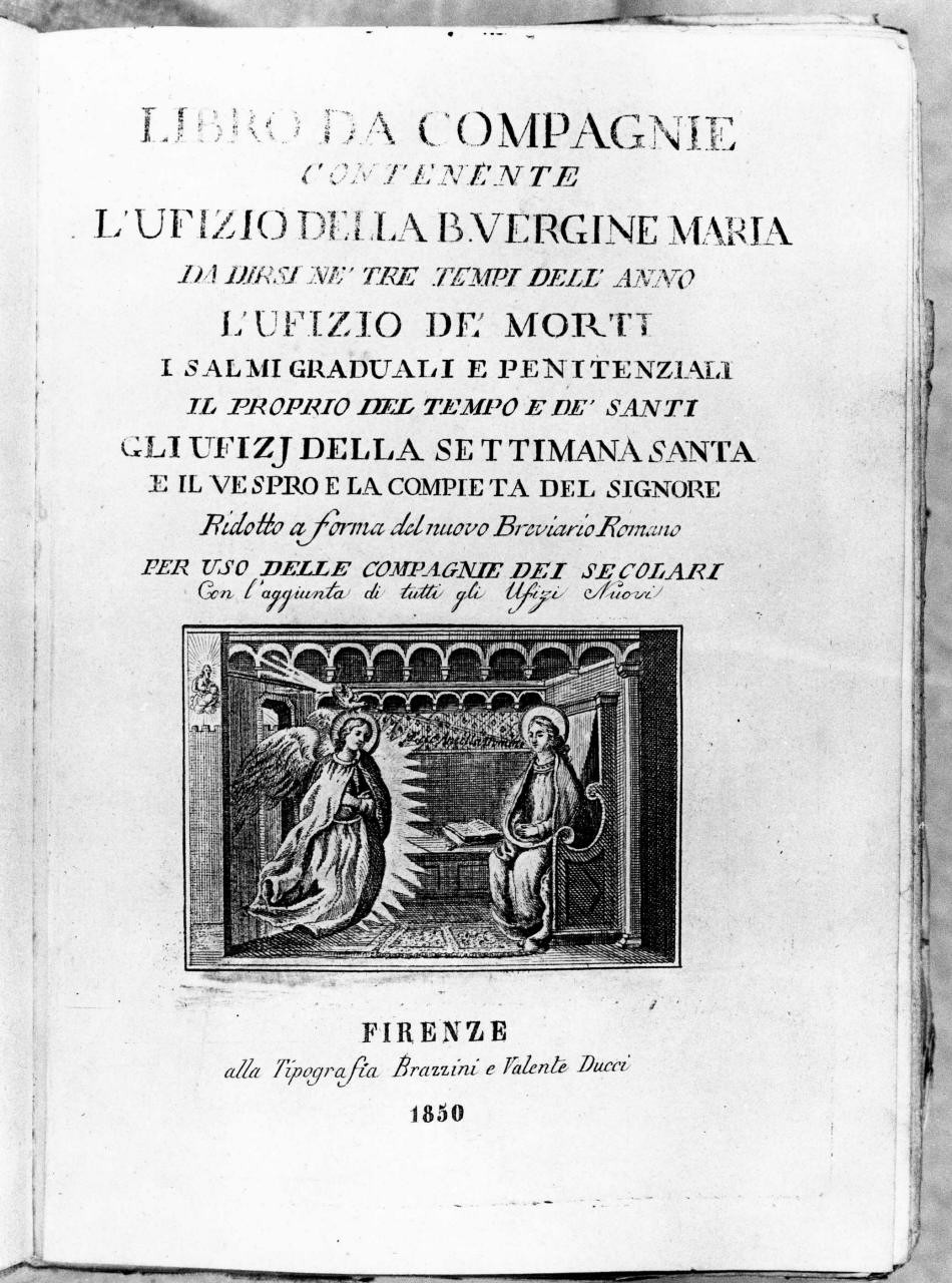 Annunciazione (stampa) - ambito fiorentino (sec. XIX)