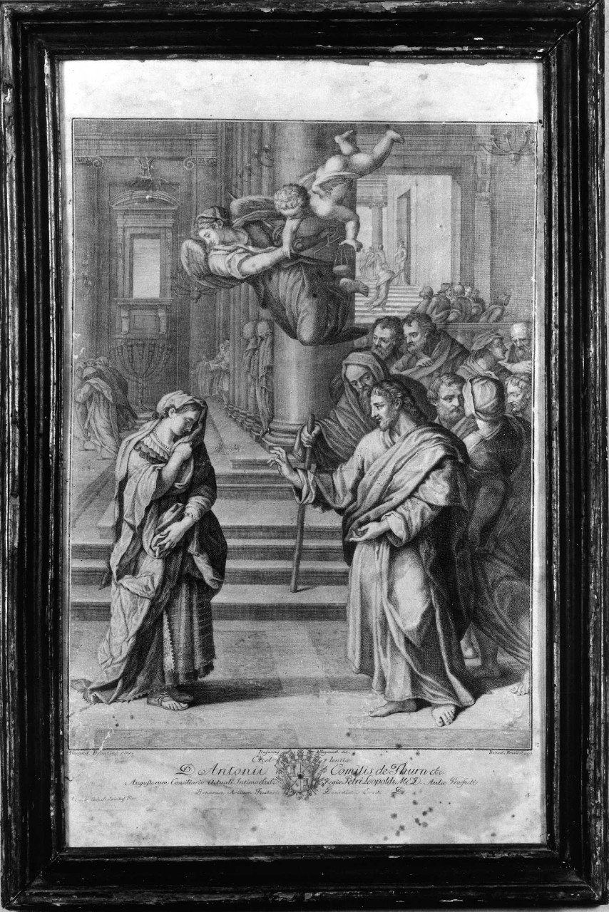 Cristo e l'adultera (stampa) di Eredi Benedetto, Allori Alessandro (sec. XVIII)