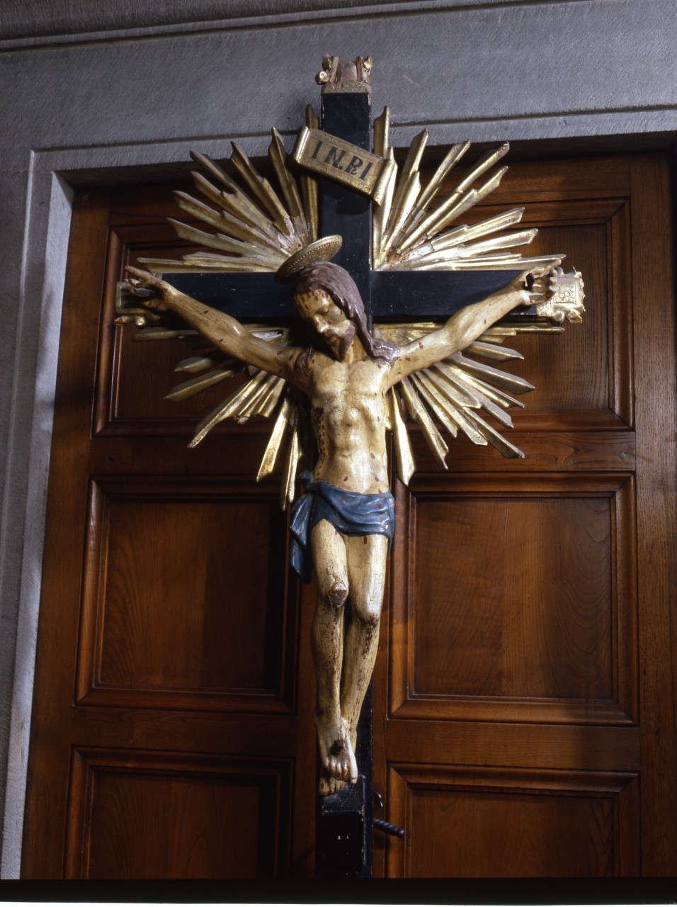 Cristo crocifisso (croce processionale) - ambito toscano (fine/ inizio secc. XVII/ XVIII)