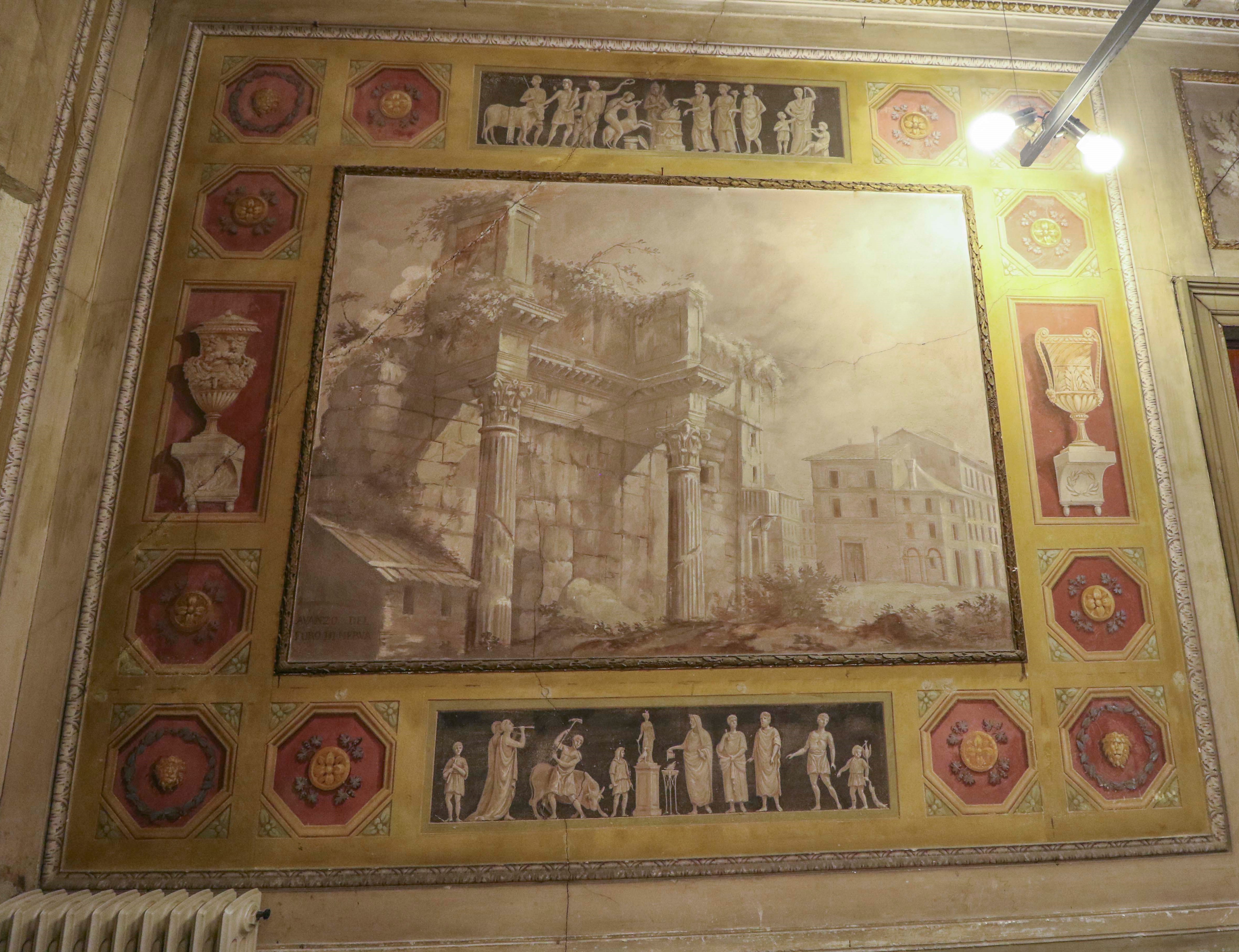Veduta piranesiana, Scene di sacrificio, Vasi all'antica (dipinto) - ambito veneto (prima metà XIX)