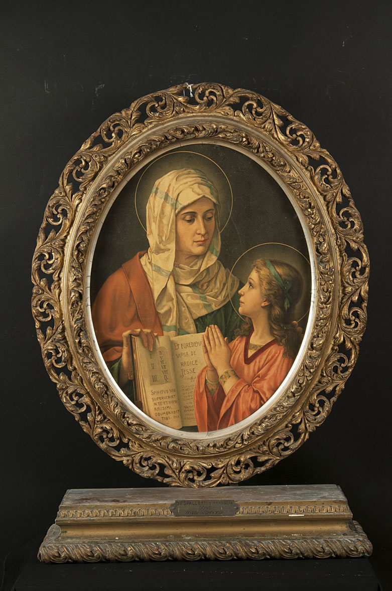 Sant'Anna e l'educazione di Maria (stampa, opera isolata) - ambito Italia centrale (XX)