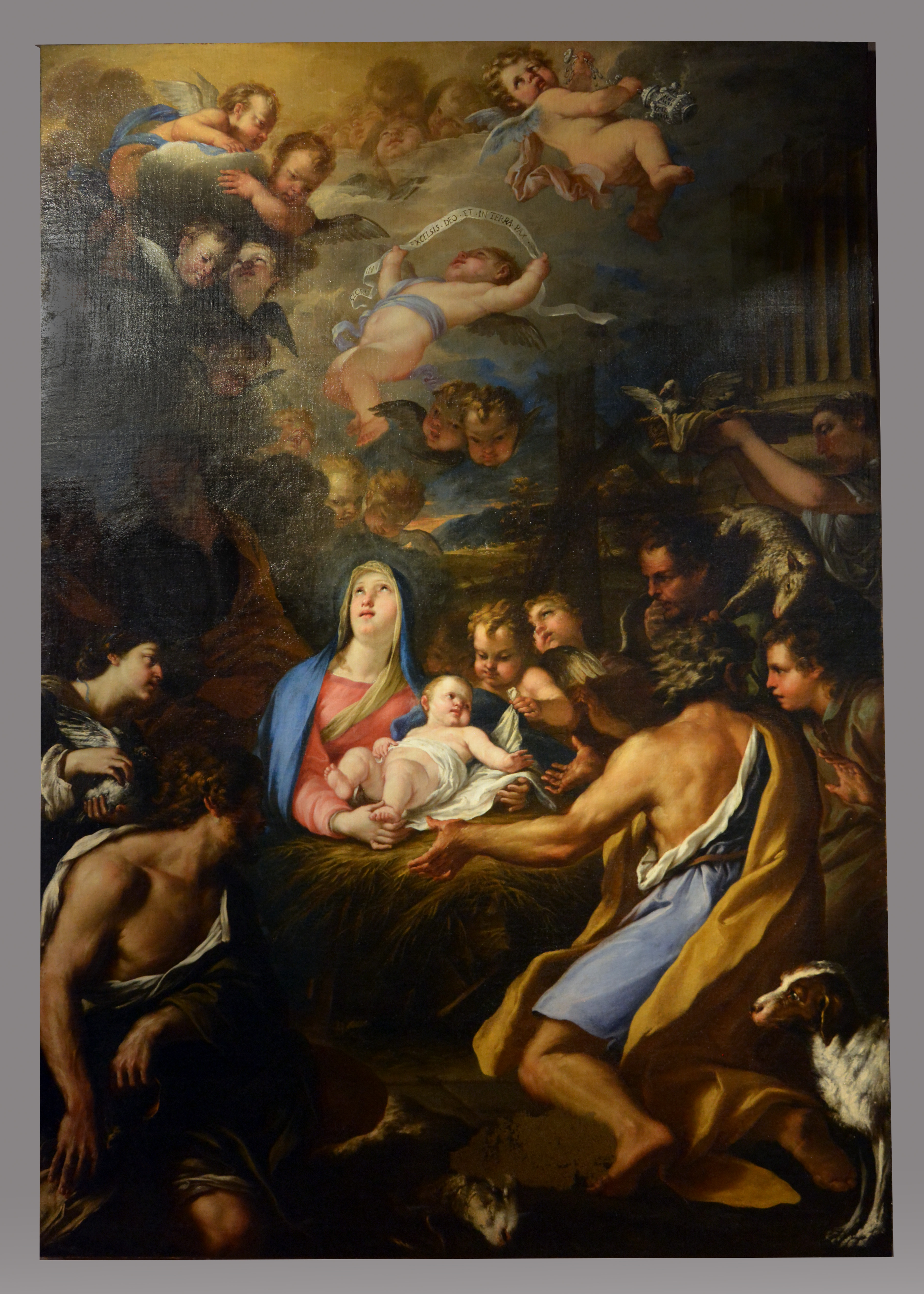 Natività con pastori e angeli (dipinto, opera isolata) di Troppa Girolamo (attribuito) (XVII)