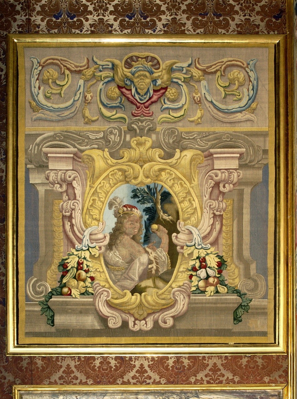 figura femminile (sovrapporta) - manifattura fiorentina (seconda metà sec. XVII)