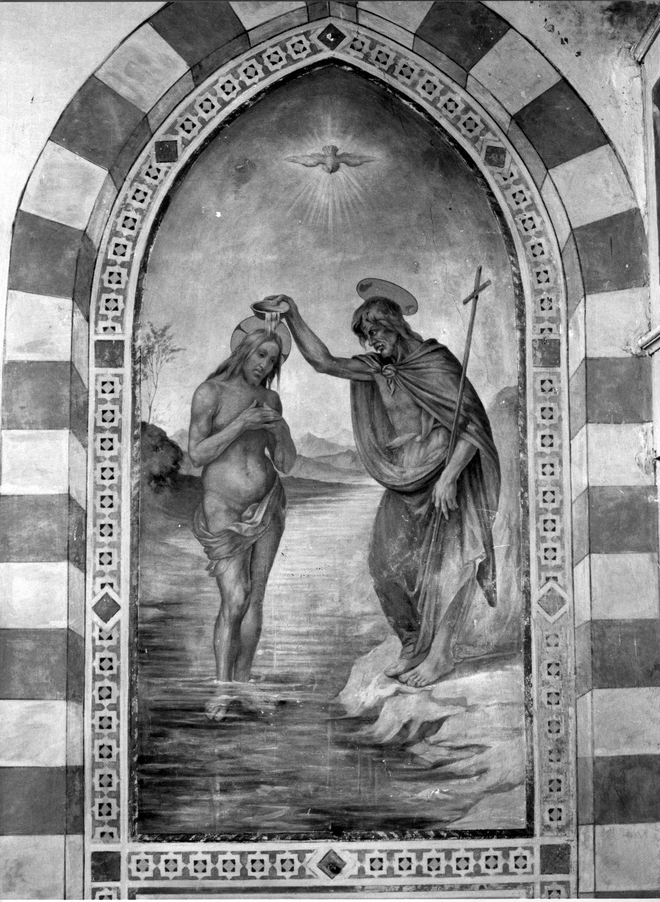 battesimo di Cristo (dipinto) di Santelli Giuseppe (sec. XX)