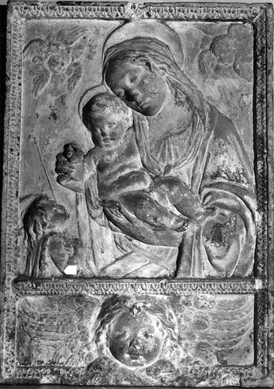 Madonna con Bambino e San Giovannino (rilievo) - scuola fiorentina (fine sec. XV)