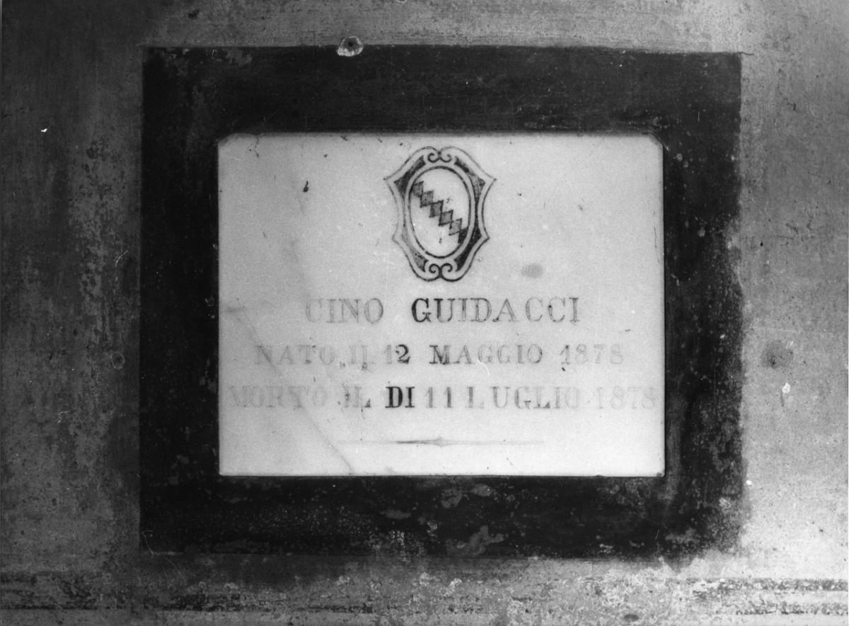 stemma gentilizio della famiglia Guidacci (lapide tombale - a parete) - manifattura toscana (sec. XIX)
