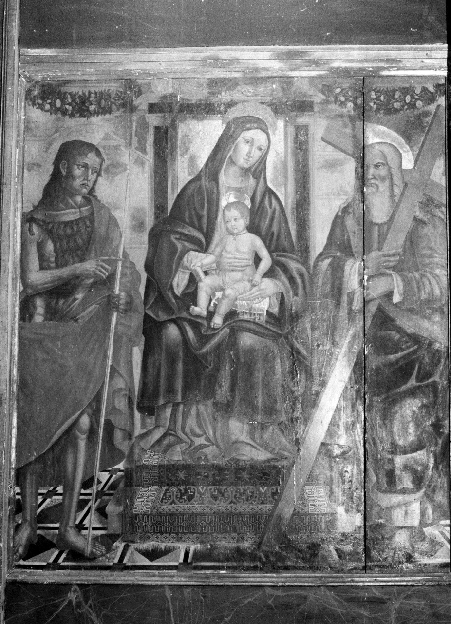 Madonna con Bambino tra Sant'Andrea e San Giovanni Battista (dipinto) - ambito pistoiese (inizio sec. XVI)