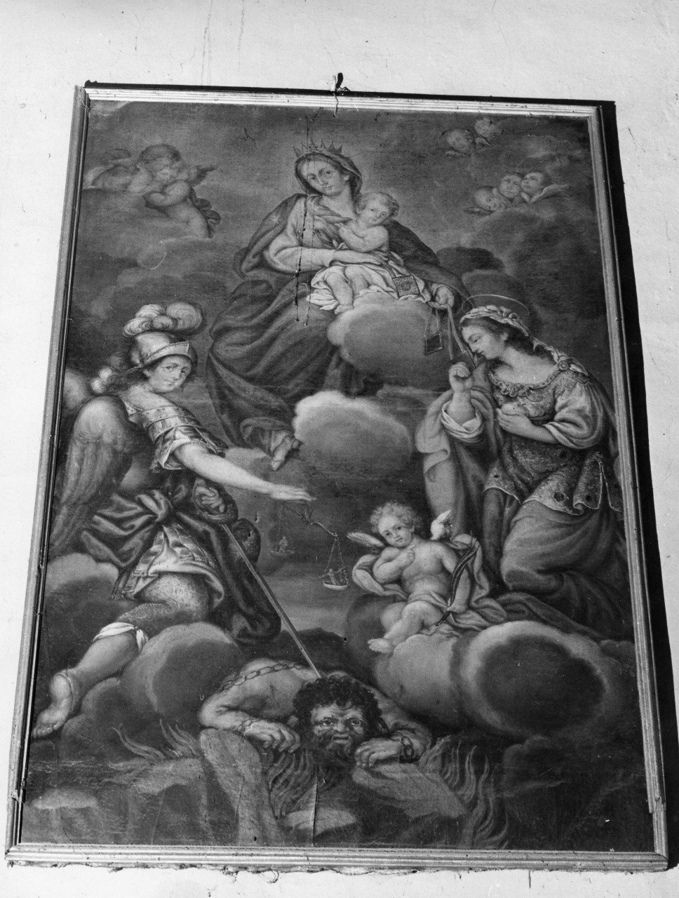 Madonna con Bambino tra San Michele Arcangelo e Sant'Agata (dipinto) - ambito pistoiese (sec. XVIII)