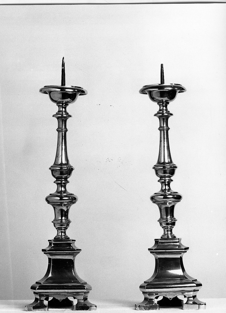 candeliere, serie - artigianato toscano (fine/ inizio secc. XVIII/ XIX)