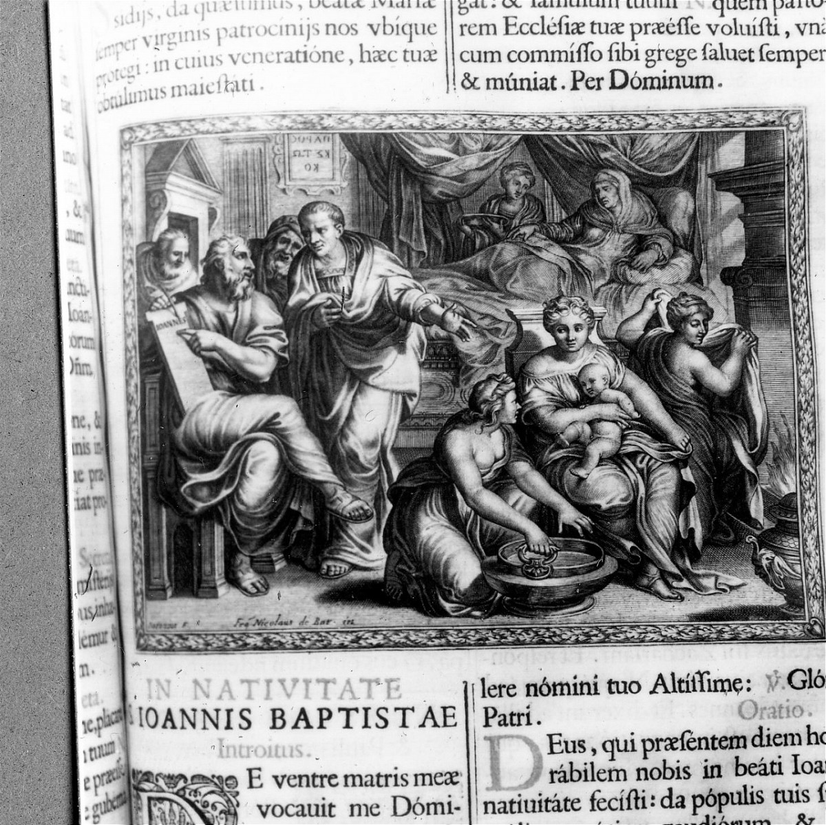 nascita di San Giovanni Battista (stampa) di Lorrain Nicolas FranÃ§ois detto Nicolas de Bar (sec. XVII)