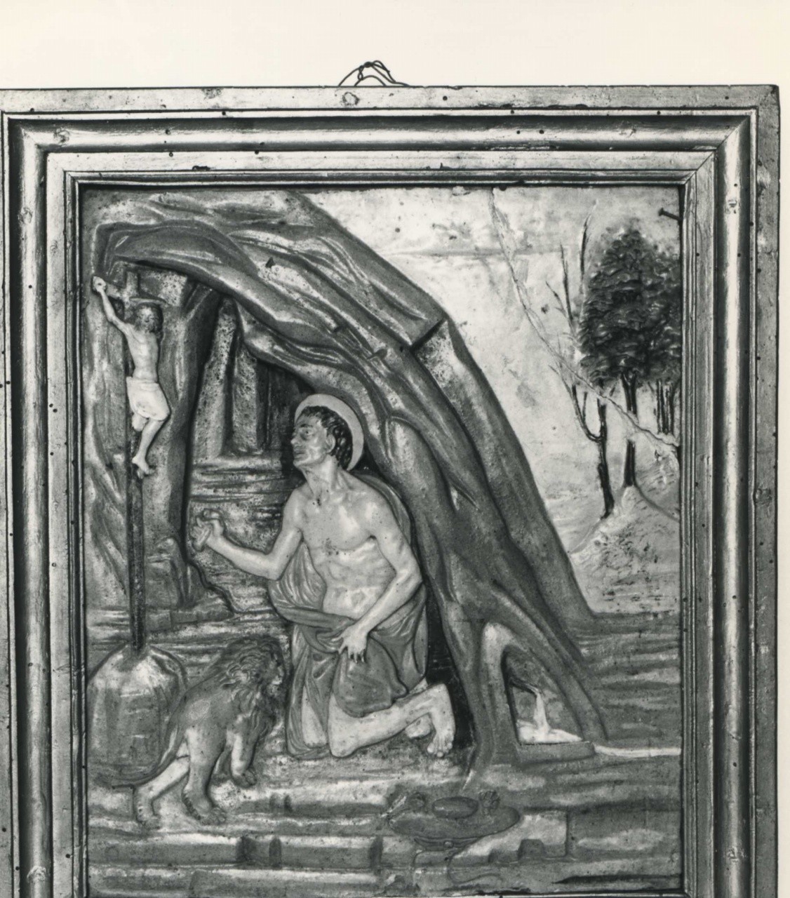 San Girolamo nel deserto (rilievo) di Della Robbia Andrea (bottega) (inizio sec. XVI)