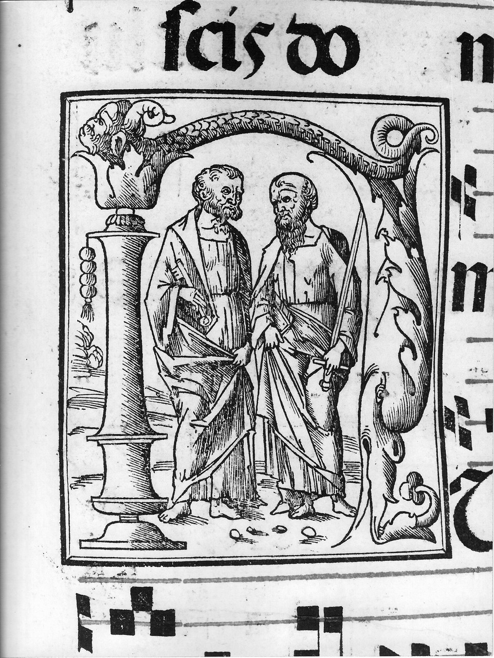 San Pietro e San Paolo (stampa) - ambito veneto (sec. XV)