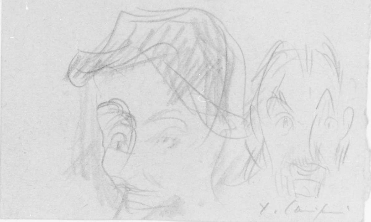 ritratti (disegno) di Carmignani Virgilio (sec. XX)