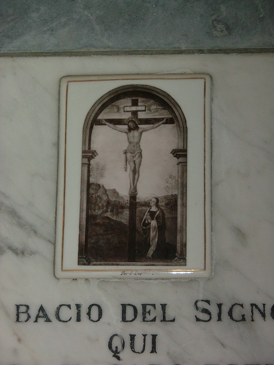 crocifissione di Cristo (formella) di Caponi Pietro (sec. XX)