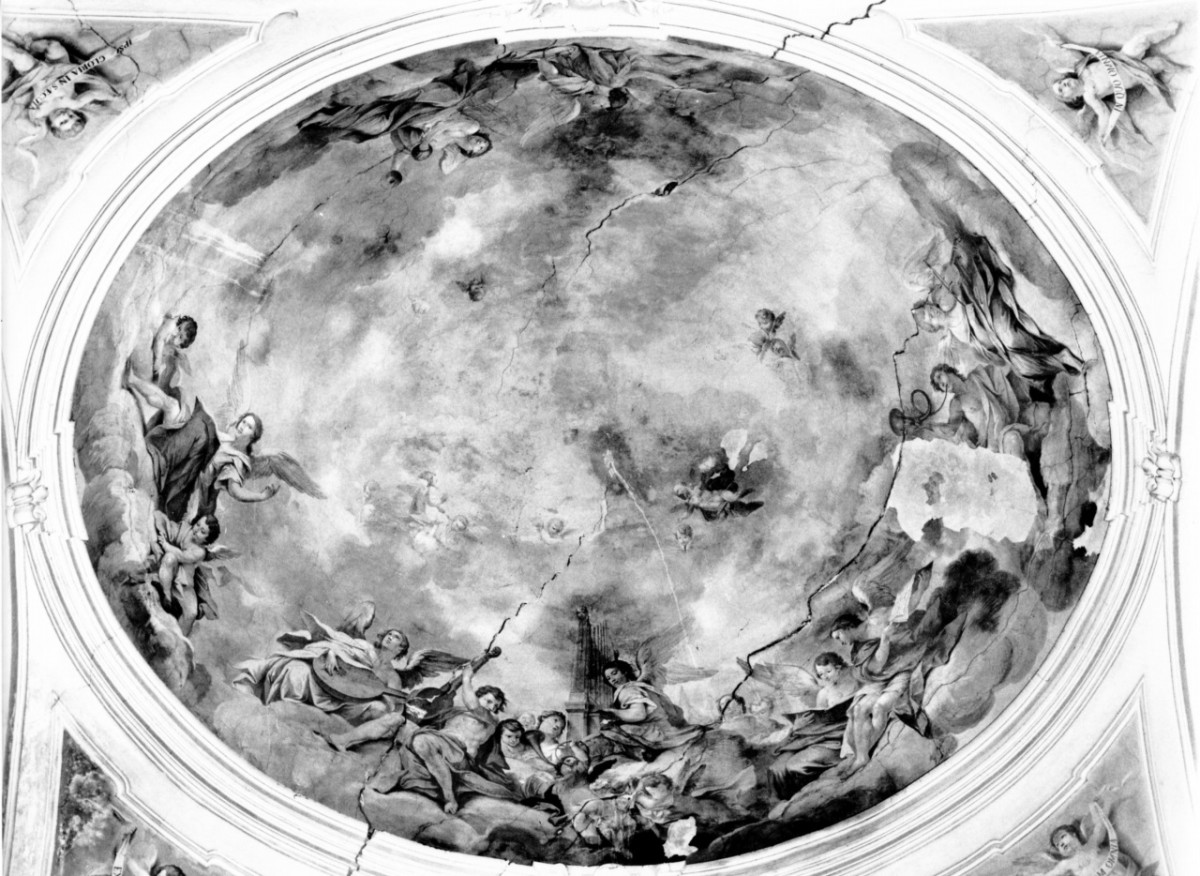 angeli musicanti (dipinto murale) - ambito fiorentino (seconda metà sec. XVIII)