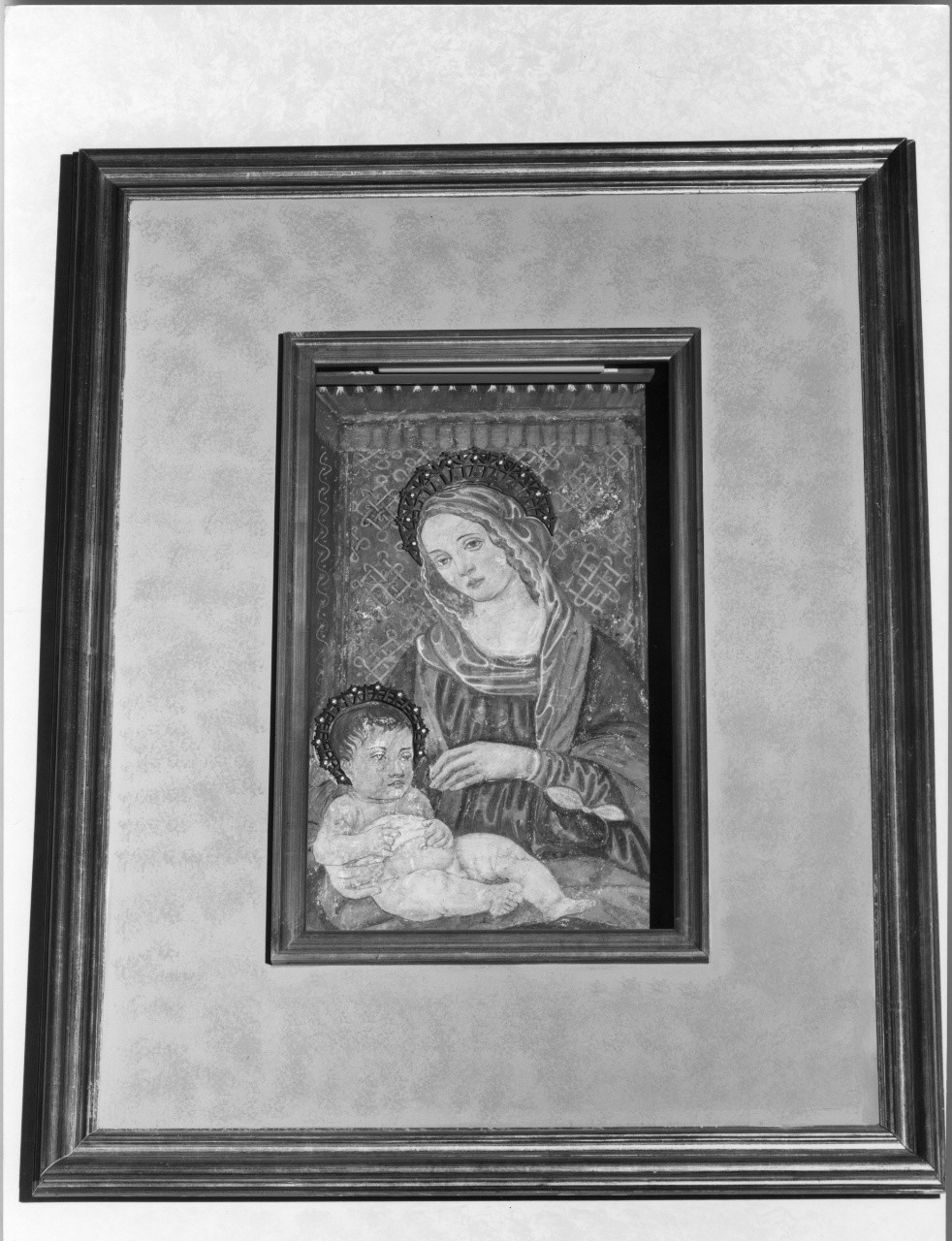 Madonna con Bambino (dipinto) di Maestro di San Miniato (maniera) (fine sec. XV)