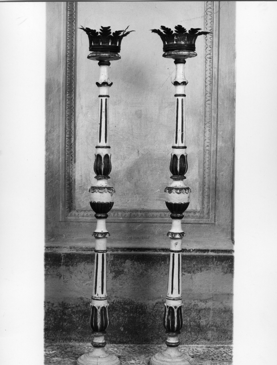 candeliere, serie - manifattura toscana (secc. XVIII/ XIX)