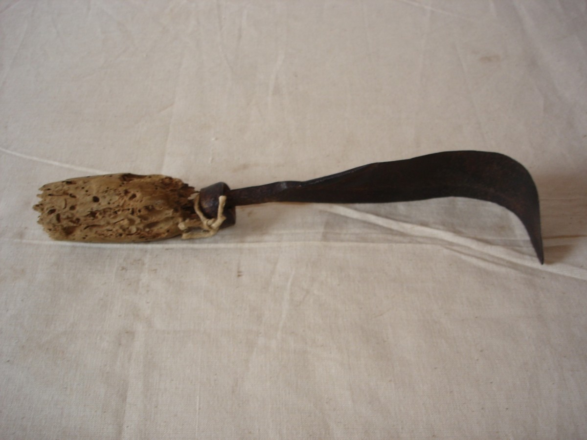 coltello per cipolle, strumenti da lavoro, riuso di Bugiani Morello (Sec.XX)