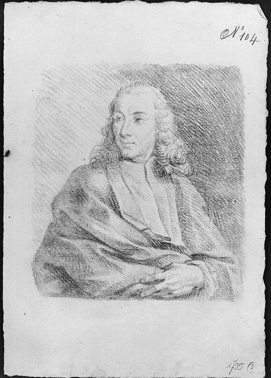 ritratto d'uomo (disegno) di Ansaldi Innocenzo (sec. XVIII)