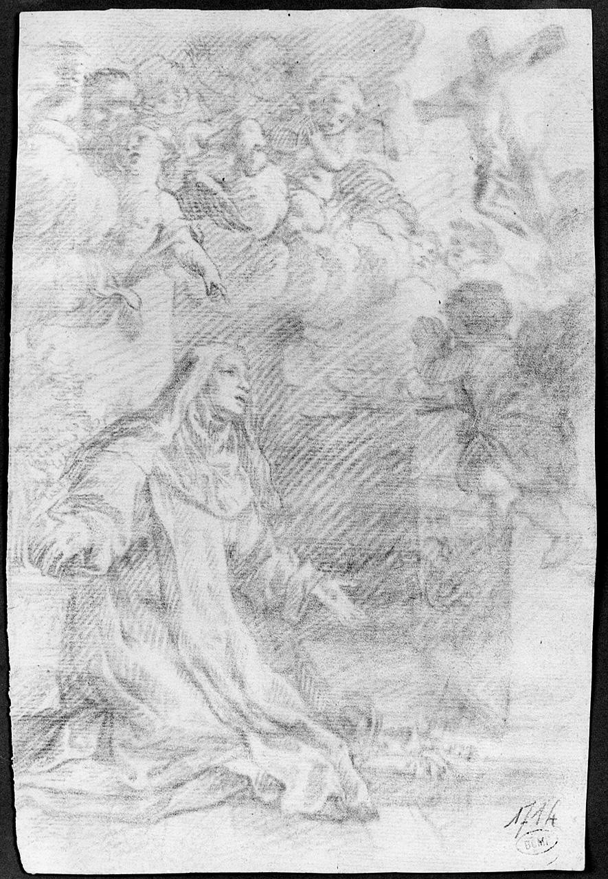 Santa Caterina da Siena (disegno) di Ansaldi Innocenzo (sec. XVIII)