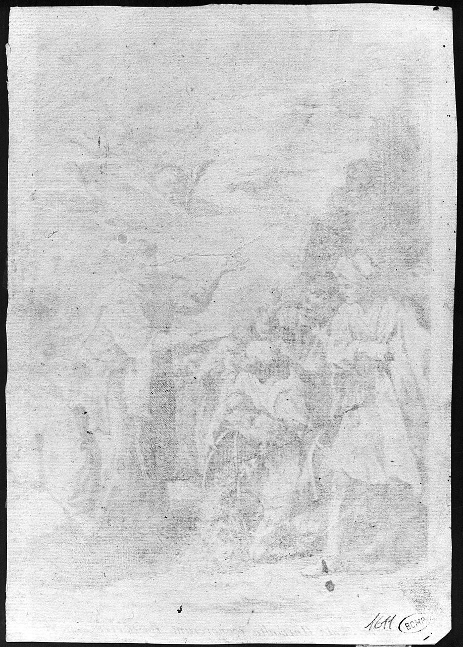 predica di un Santo (disegno) di Ansaldi Innocenzo (sec. XVIII)