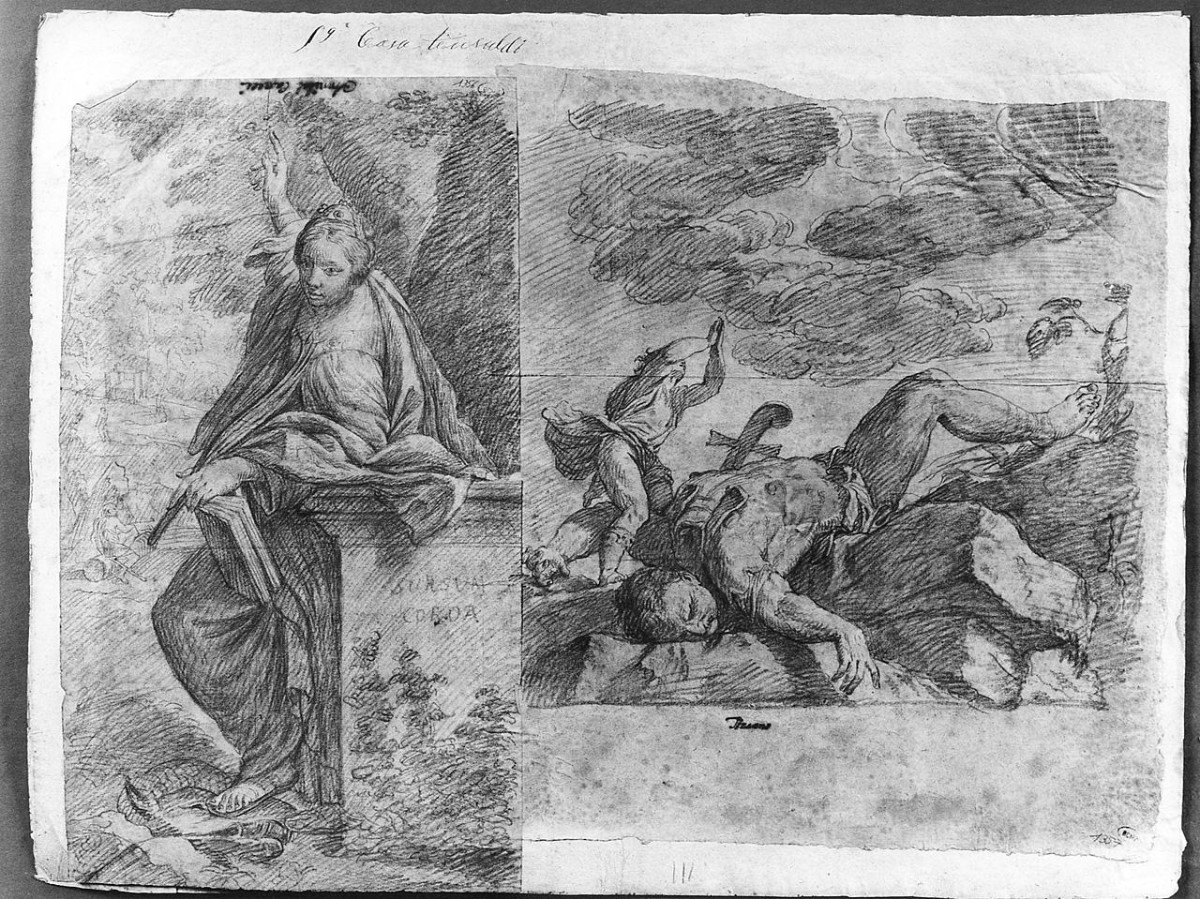 Santa Margherita d'Antiochia (disegno) di Ansaldi Innocenzo (sec. XVIII)