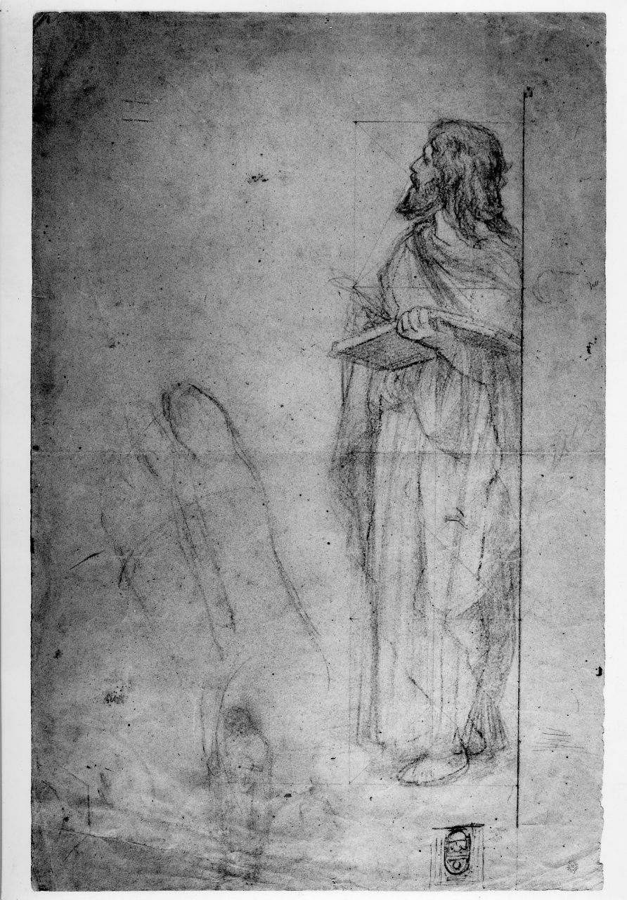 studio di figura (disegno preparatorio) di Franchi Alessandro (sec. XIX)