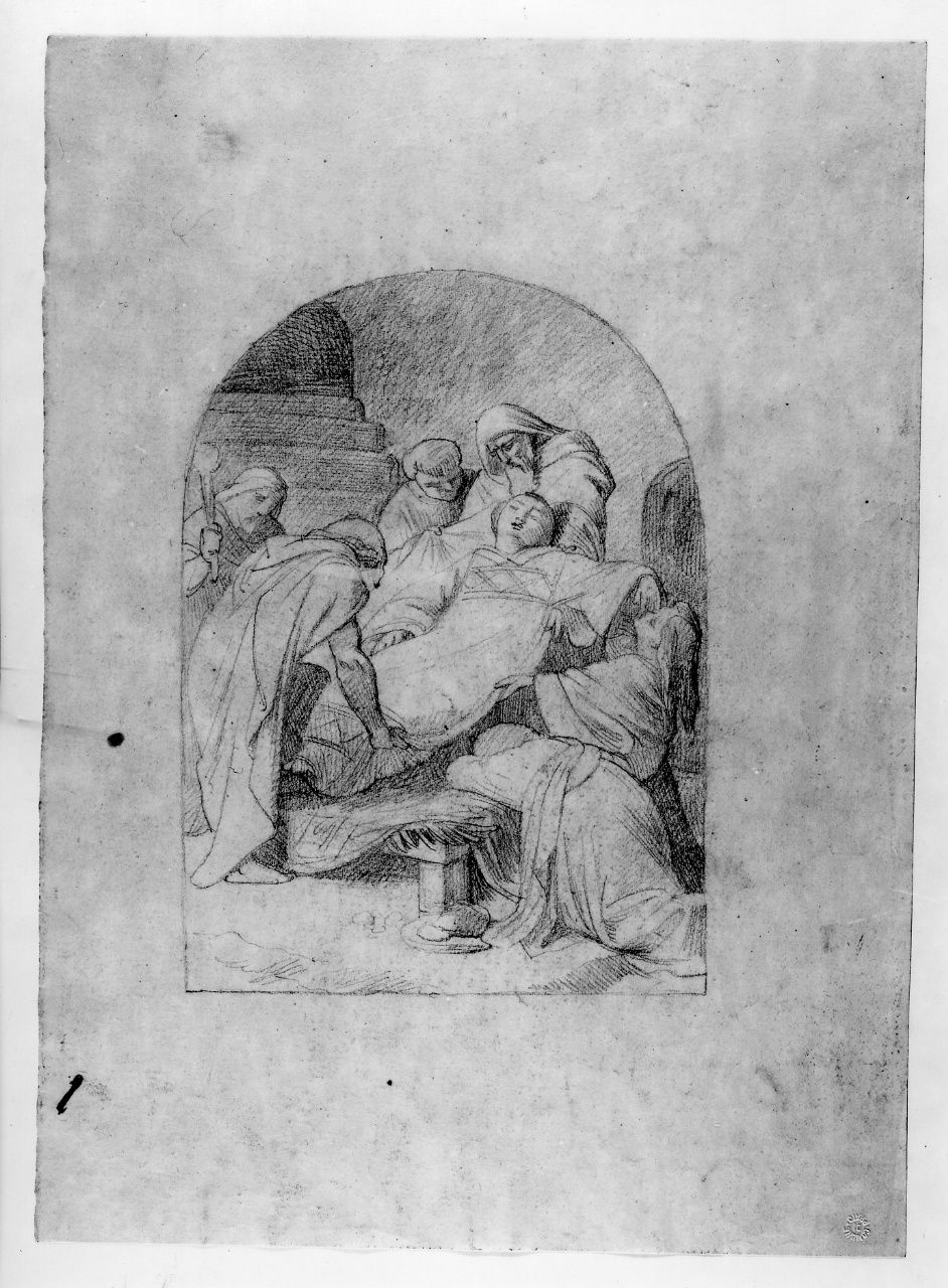 studio di composizione (disegno preparatorio) di Franchi Alessandro (sec. XIX)