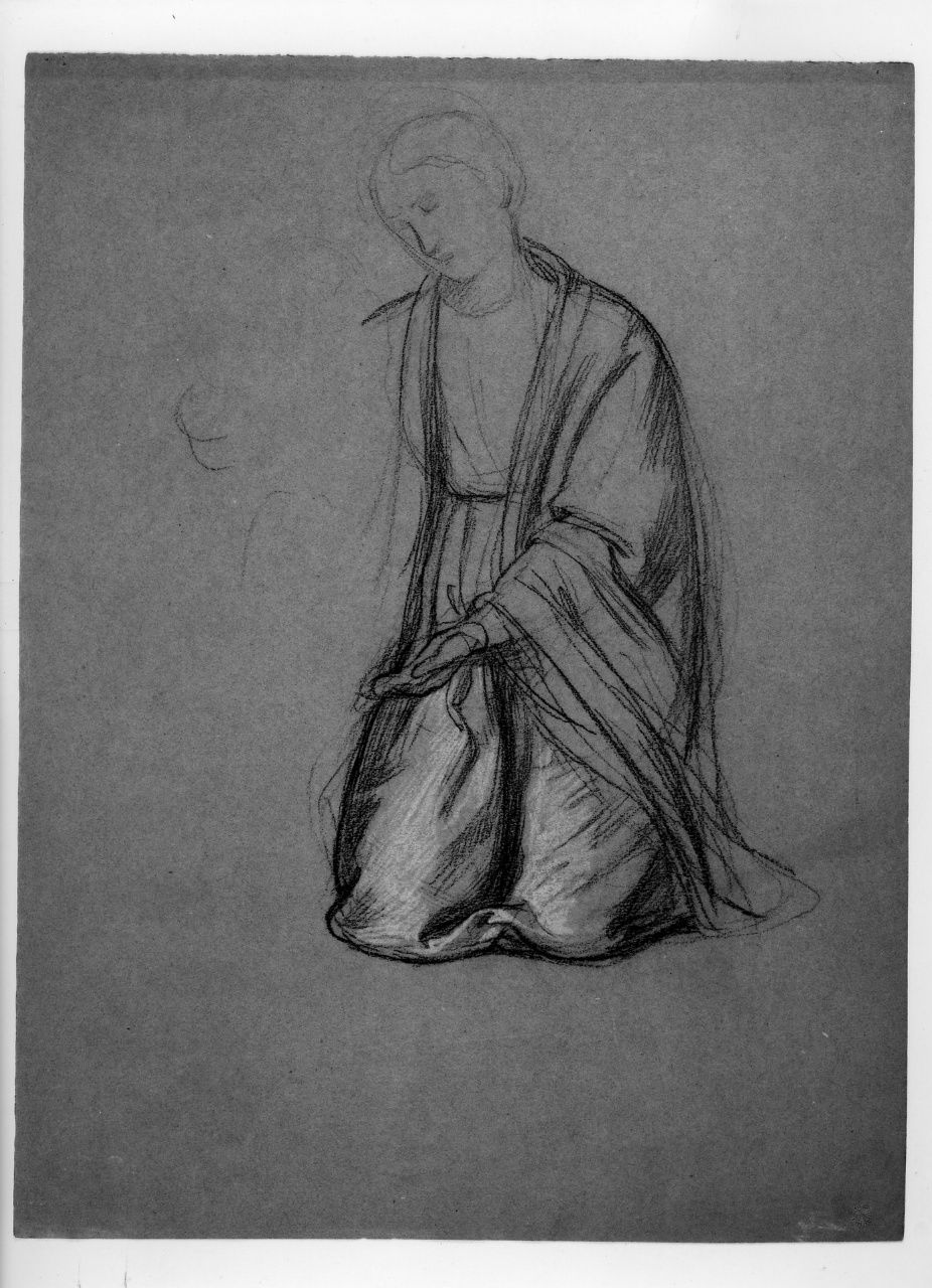 studio di figura (disegno preparatorio) di Franchi Alessandro (seconda metà sec. XIX)