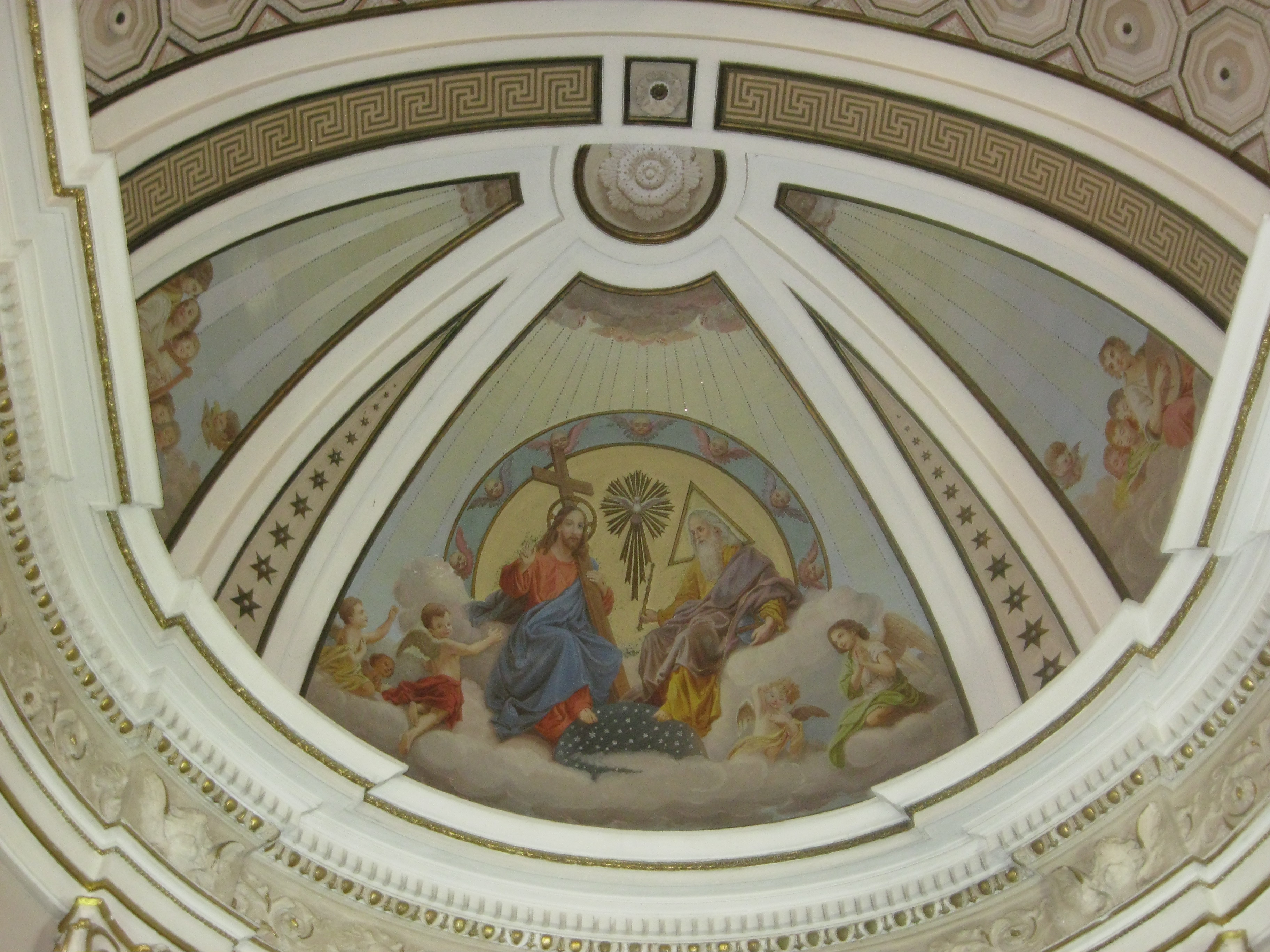 Santissima Trinità, Santissima Trinità (decorazione pittorica, opera isolata) di Iuso, Emilio (attribuito) - ambito calabrese (prima metà XX)