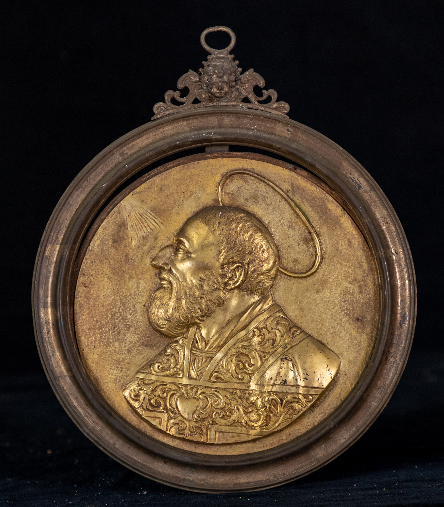 San Francesco di Sales (medaglia devozionale, opera isolata) - ambito romano (prima metà XVII)