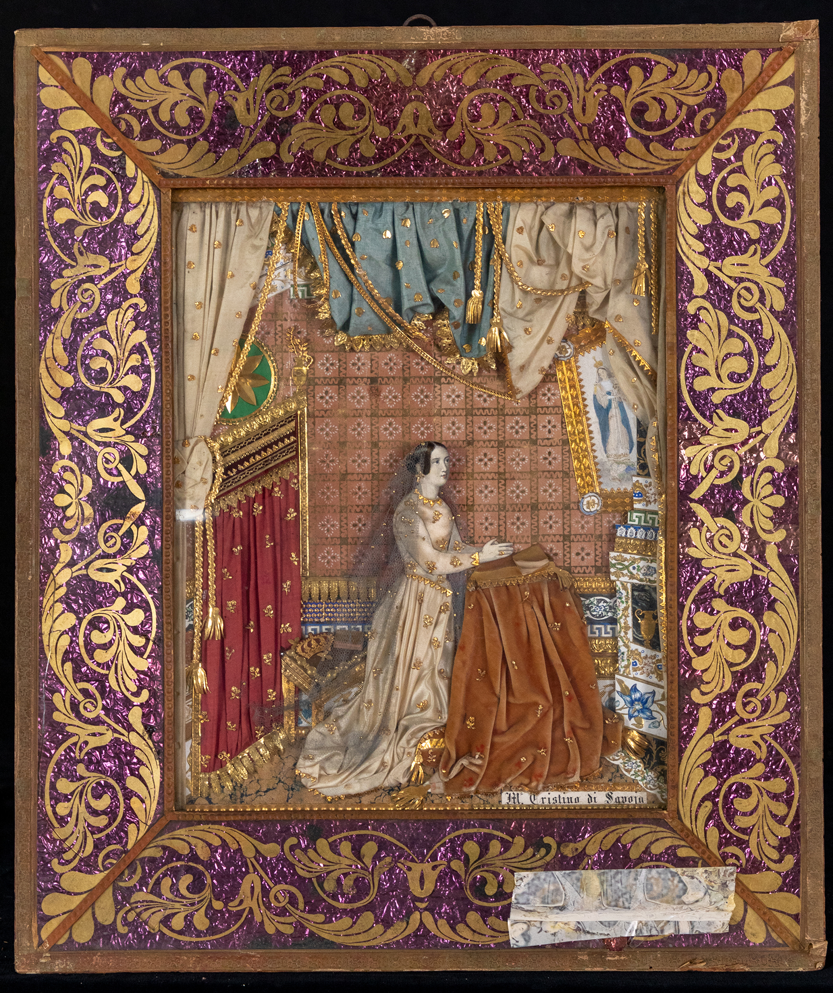 Maria Cristina di Savoia in preghiera (dipinto, opera isolata) - ambito piemontese (prima metà sec. XIX)