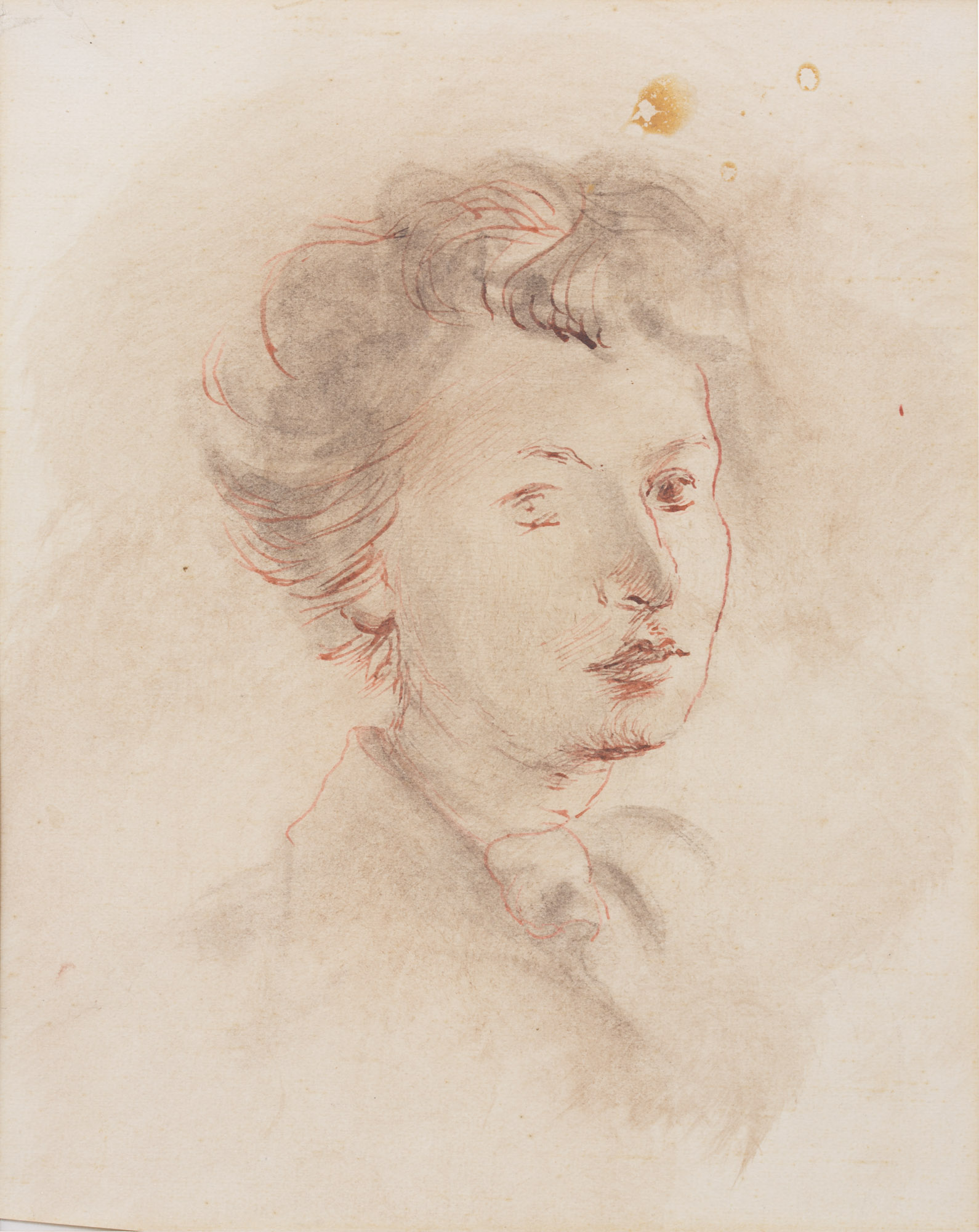 Autoritratto della scultrice in età adulta (disegno, opera isolata) di Cuneo Renata (XX)
