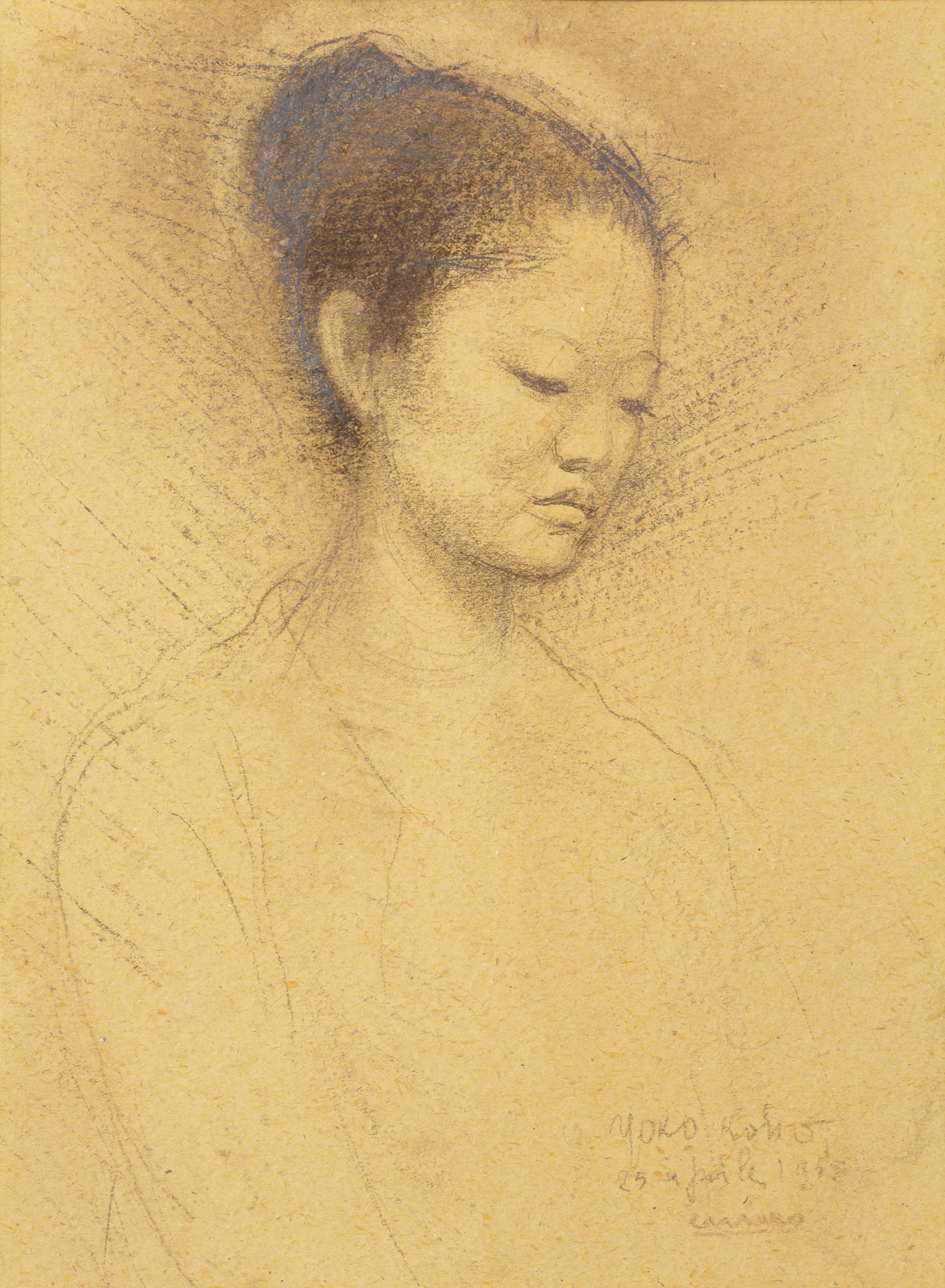 Yoko Kono, Ritratto di donna in età adulta (disegno, opera isolata) di Cuneo Renata (XX)