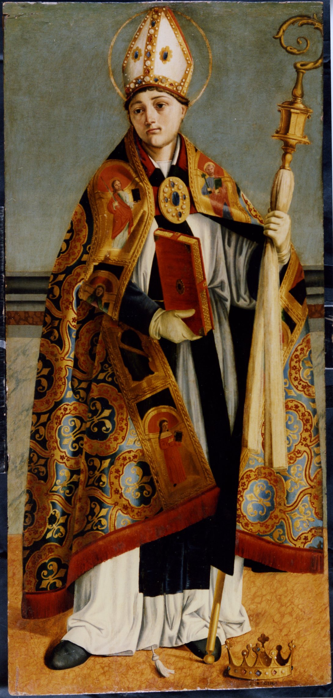 San Ludovico da Tolosa (dipinto, opera isolata) di Caselli Cristoforo detto il Temperello (fine/ inizio sec. XV)