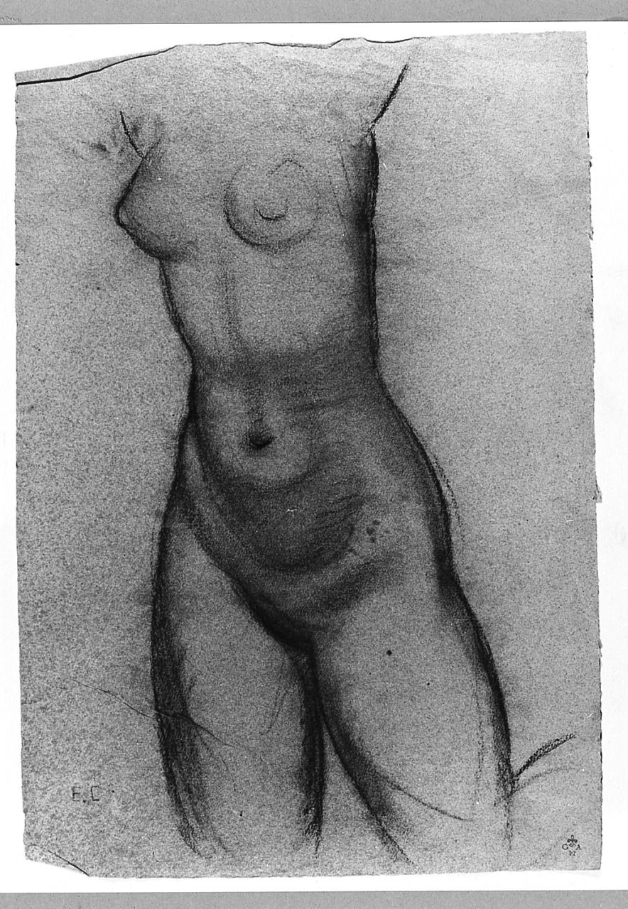 figura femminile nuda (disegno) di Chaplin Elisabeth (sec. XX)