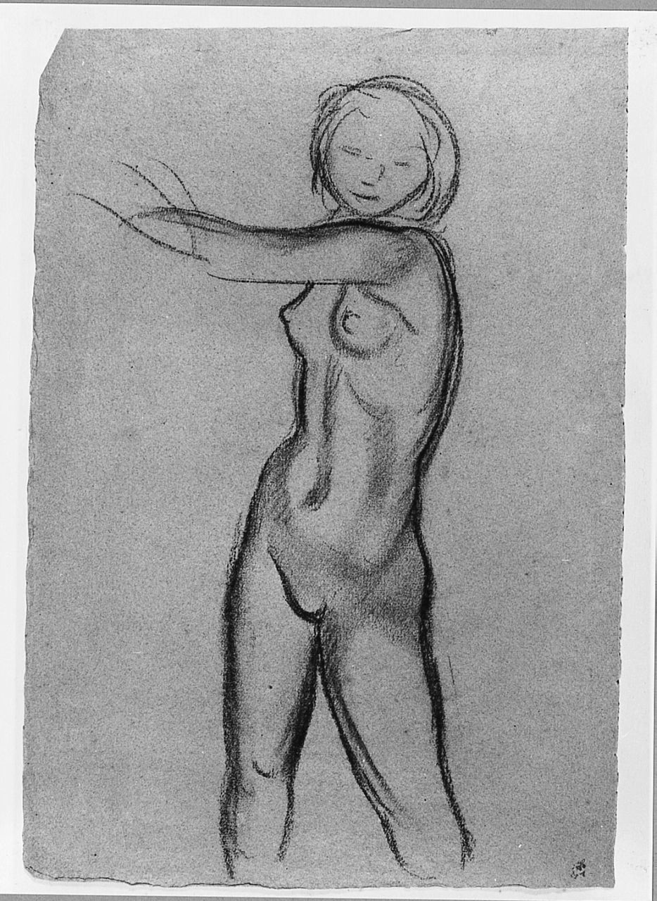 figura femminile nuda (disegno) di Chaplin Elisabeth (sec. XX)