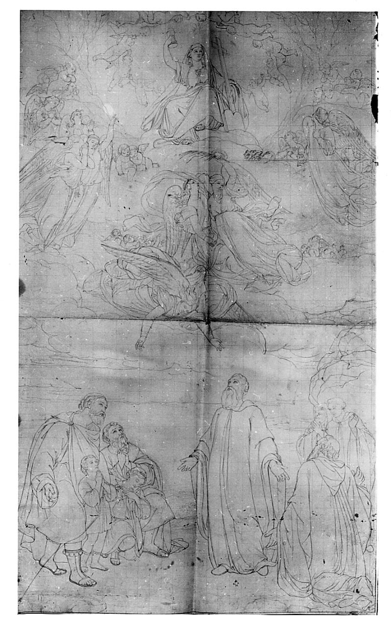 trionfo della Chiesa (disegno) di Conti Giacomo (metà sec. XIX)