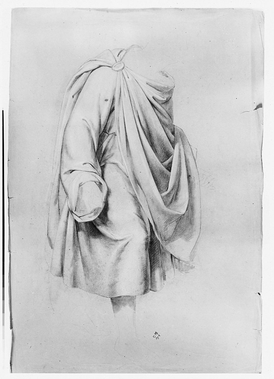 figura panneggiata (disegno) di Conti Giacomo (metà sec. XIX)