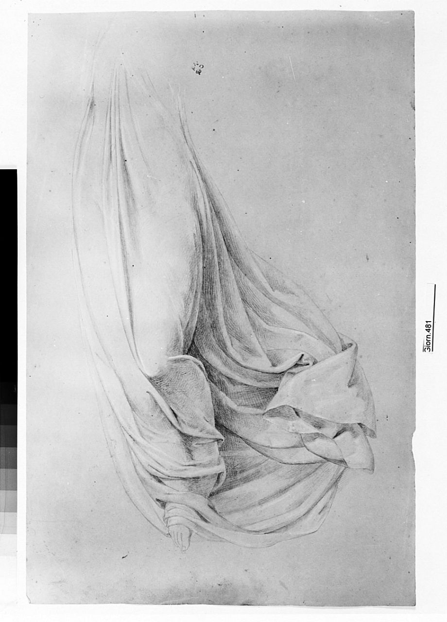 figura femminile panneggiata (disegno) di Conti Giacomo (metà sec. XIX)
