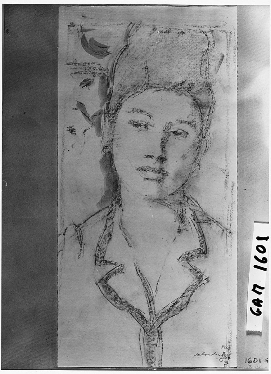 Ritratto di donna (disegno) di Salvadori Aldo (sec. XX)