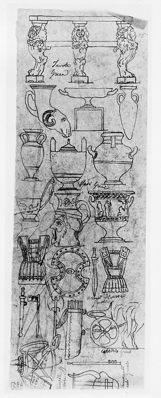motivi decorativi (disegno) di Saltini Pietro (terzo quarto sec. XIX)