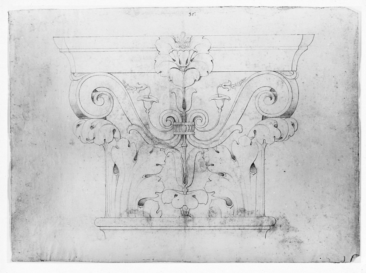 capitello (disegno) di Saltini Pietro (terzo quarto sec. XIX)