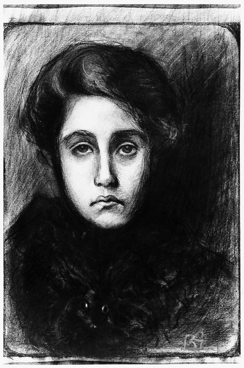 ritratto di donna (disegno) di Ancillotti Goretti Beatrice (sec. XIX)