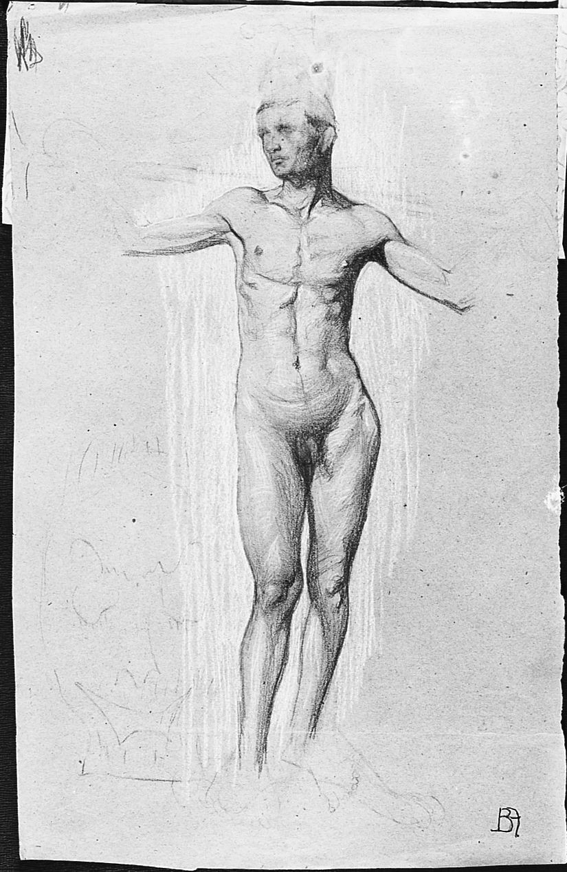 figura maschile (disegno) di Ancillotti Goretti Beatrice (sec. XX)