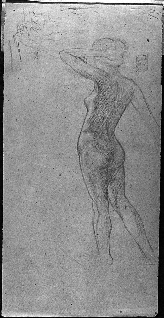 figura femminile nuda (disegno) di Ancillotti Goretti Beatrice (sec. XX)