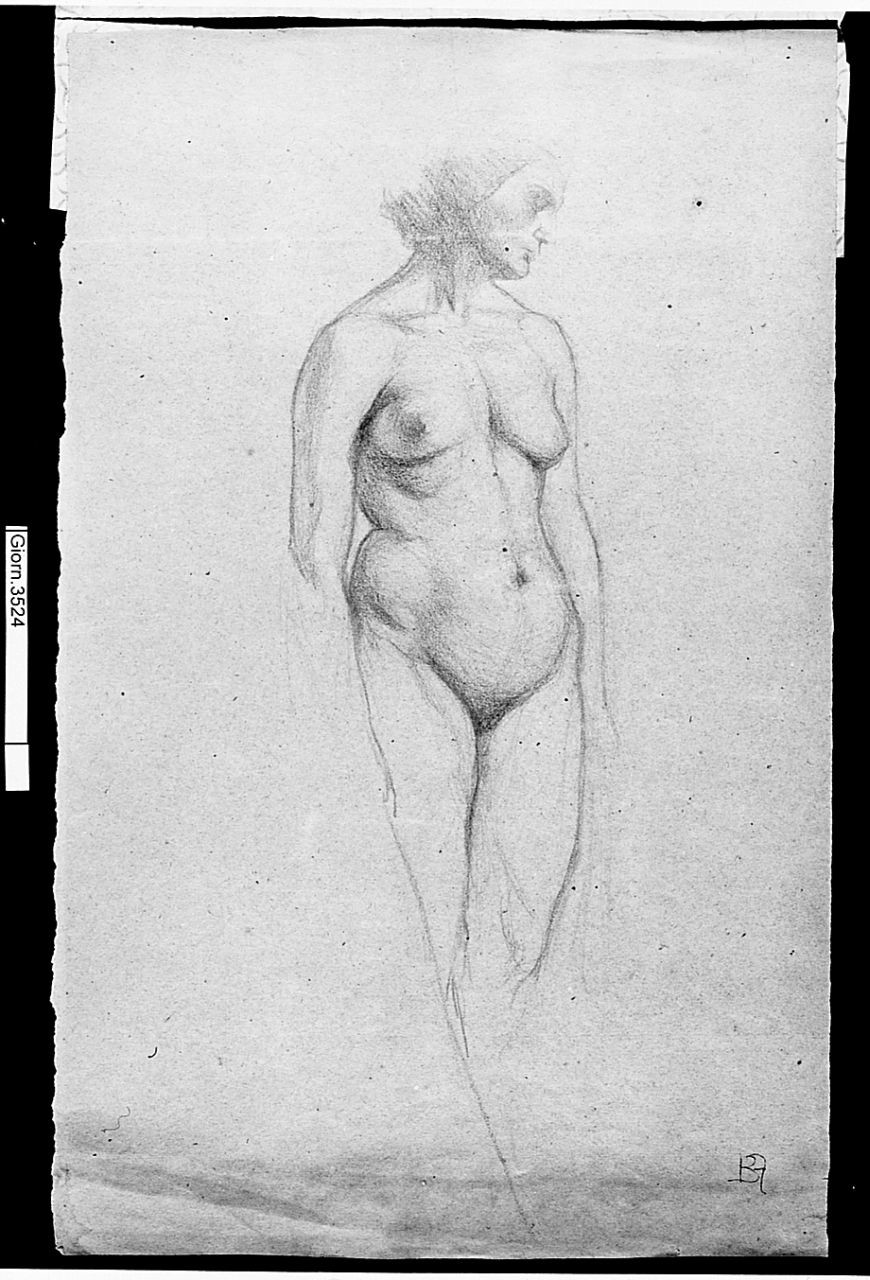 figura femminile nuda (disegno) di Ancillotti Goretti Beatrice (sec. XX)