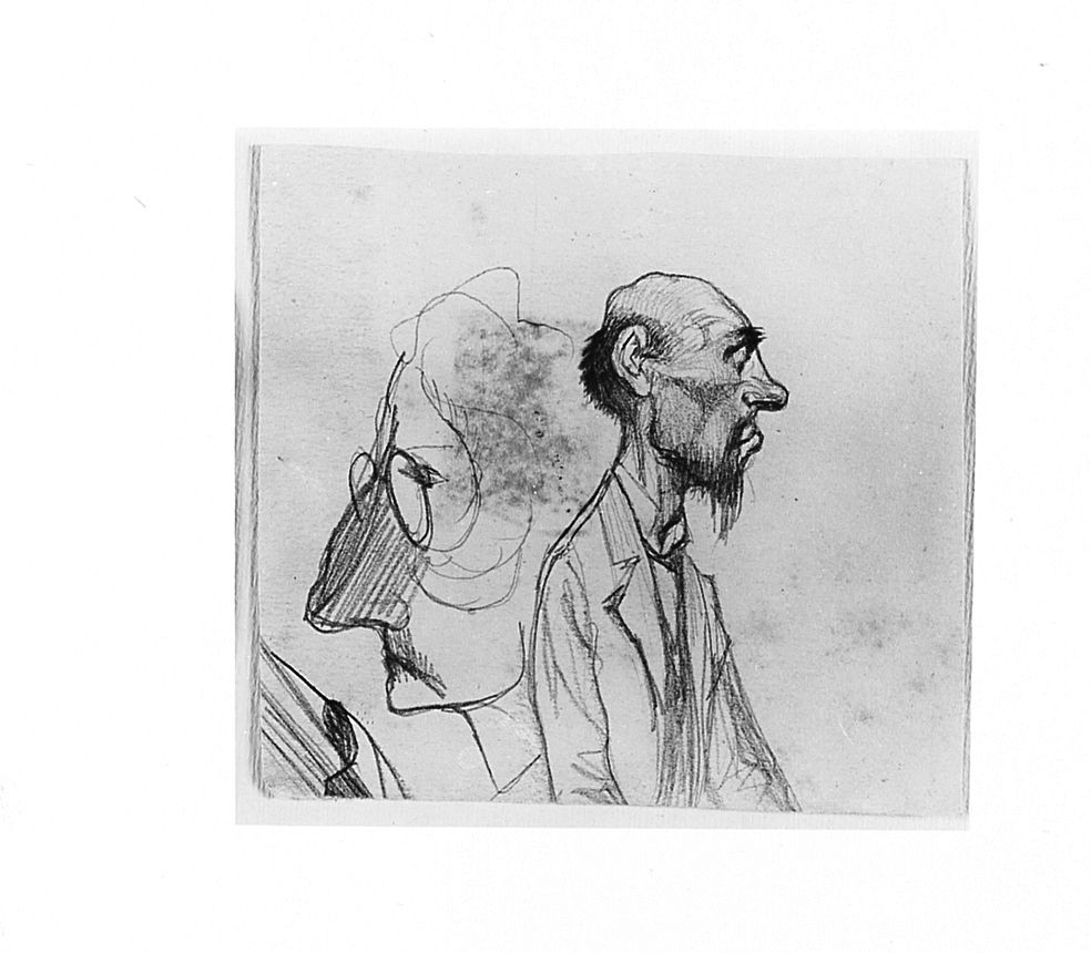 ritratto d'uomo di profilo (disegno) di Ancillotti Goretti Beatrice (sec. XX)