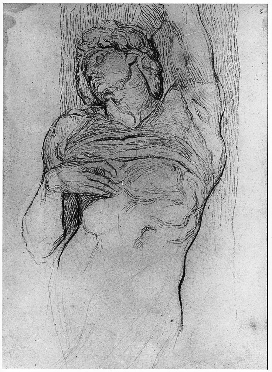 figura maschile (disegno) di Ancillotti Goretti Beatrice (secc. XIX/ XX)